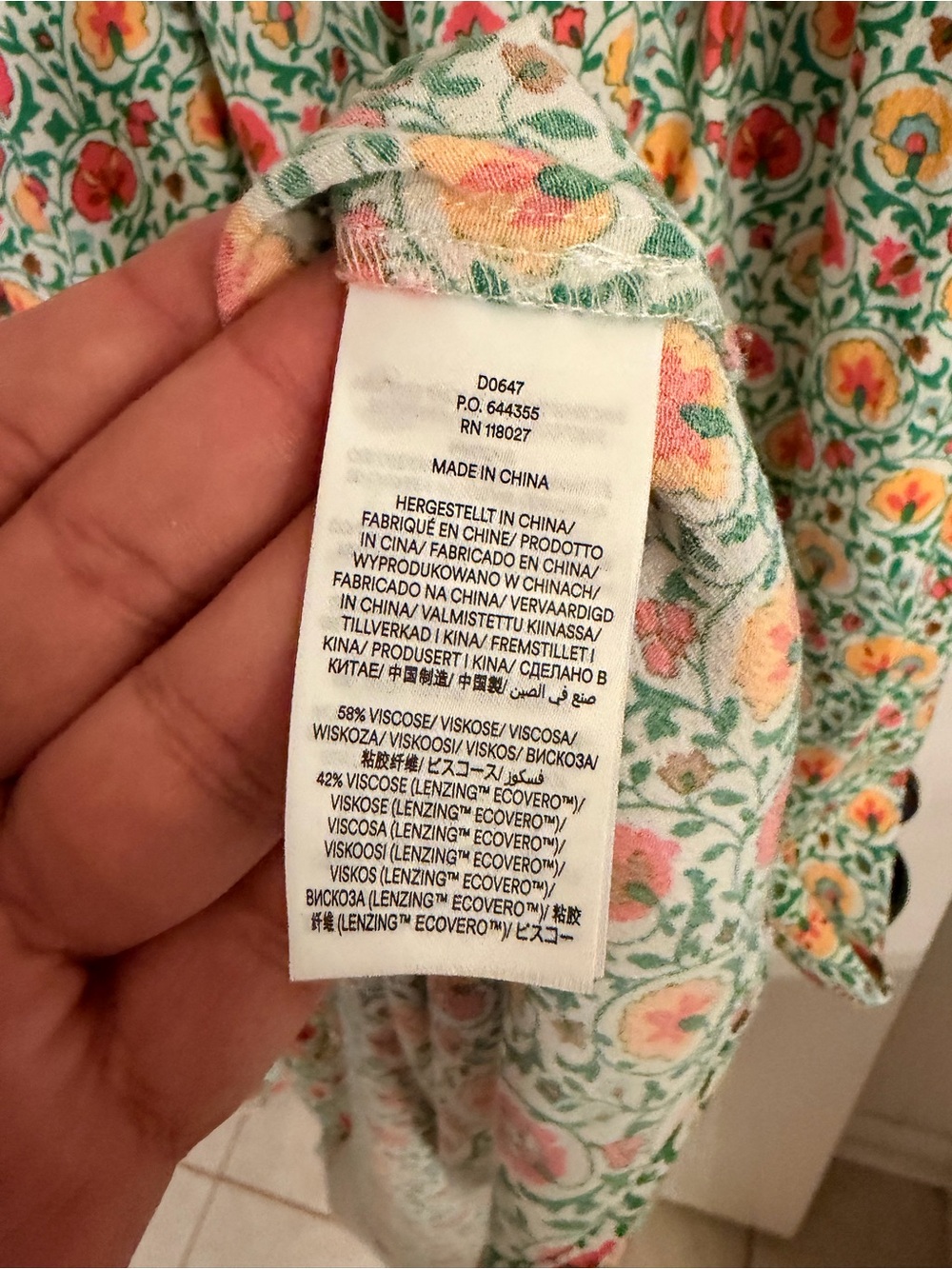 Boden Women’s 16-18 Floral Dress Orange Yellow Green Viscose - Picture 7 of 7